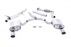 Catback výfuk Milltek Audi A4 B9 2.0 TFSI Quattro Sedan/Avant (16-) - verze s rezonátorem Road+ - koncovky titanové