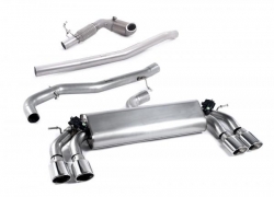 Turboback výfuk Milltek Audi S3 8V 2.0 TFSI Quattro 3-dv. (13-) - verze bez rezonátoru - koncovky leštěné Oval