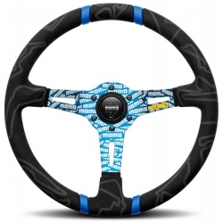 Volant Momo Ultra 350mm - černý/modrý - semiš