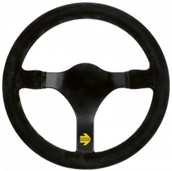 Volant Momo Modell 31 340mm - černý/černý - semiš