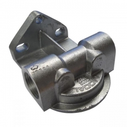 Externí relokační držák olejového filtru Mocal - 1x vývod 1" UNF x 3/4BSP na každé straně