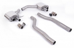 Front pipe back výfuk Milltek Audi RS7 C8 4.0 V8 Bi-Turbo (19-) - tišší verze - koncovky černé (homologace)