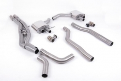 Particulate filter back výfuk Milltek Audi RS7 C8 4.0 V8 Bi-Turbo (19-) - hlasitější verze - koncovky leštěné
