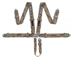 Bezpečnostní pás Sparco Off-Road 5-bodový camo - karabina (SFI homologace)