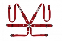 Bezpečnostní pás Sparco Pro Racer 04818RH1 3/2" 6-bodový červený - karabina (FIA homologace)