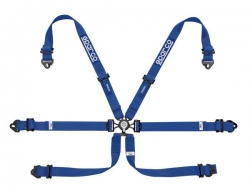 Bezpečnostní pás Sparco 04818RALPD 2/2" 6-bodový modrý - karabina (FIA homologace)