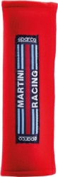 Návleky na bezpečnostní pásy Sparco Martini Racing červené - 76mm