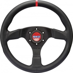 Volant Sparco R383 Champion 330mm - černý/černý - kůže