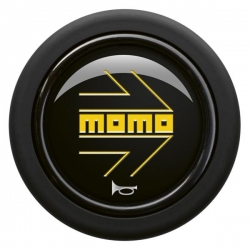 Tlačítko klaksonu Momo pro sportovní volant - černé/žluté