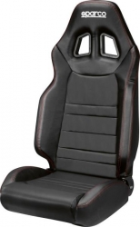 Sportovní sedačka Sparco R100+ - mikrovlákno/černá koženka (červené obšití)