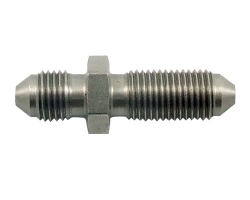 Upínací hlava (bulkhead) D-03 (AN3) 3/8x24-UNF - M10 x 1,0 - nerezová