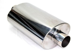 Koncový tlumič výfuku ProRacing MP12 - nerez - 57mm / 76mm - střed/střed