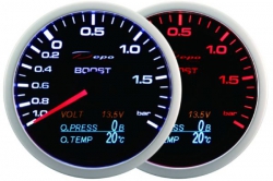 Přídavný budík Depo Racing WA 4in1 - tlak turba, voltmetr, tlak oleje, teplota oleje