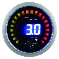 Přídavný budík Depo Racing Digital 2in1 - tlak turba elektronický + teplota výfukových plynů (EGT)