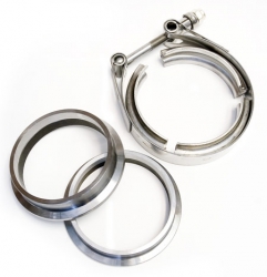 V-band set 51mm (2 palce) - spona + příruby nerez