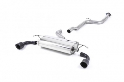 Catback výfuk Milltek Ford Focus Mk2 ST 225 (05-10) - verze bez rezonátoru - koncovky černé Jet