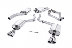 Catback výfuk Milltek Audi S5 B8 Sportback 3.0 TFSI Quattro (10-11) - verze s rezonátorem - koncovky leštěné GT (homologace)