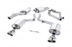 Catback výfuk Milltek Audi S5 B8 Coupe/Cabriolet 3.0 TFSI S-tronic (09-11) - verze s rezonátorem - koncovky leštěné GT (homologace)