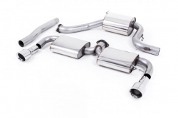 Catback výfuk Milltek VW Scirocco Mk3 R (09-16) - verze s rezonátorem - koncovky leštěné GT (homologace)