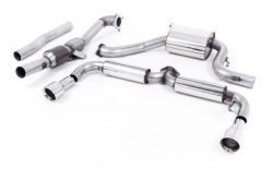 Turboback výfuk Milltek VW Scirocco Mk3 R (09-16) - verze s rezonátorem - koncovky leštěné GT