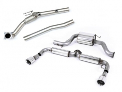 Turboback výfuk Milltek VW Golf 6 GTi 2.0 TFSI 210PS (09-13) - závodní verze - koncovky černé