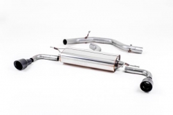 Catback výfuk Milltek VW Golf 6 GTi 2.0 TFSI 210PS (09-13) - verze bez rezonátoru - koncovky černé 100mm GT