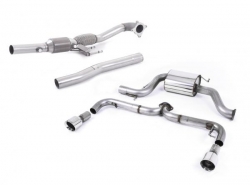 Turboback výfuk Milltek VW Golf 6 GTi 2.0 TFSI 210PS (09-13) - verze bez rezonátoru Race - koncovky černé