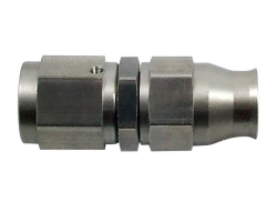 Zakončovací adaptér rovný D-03 (AN3) 3/8"x24-UNF na hadici D-03 (AN3) - samice - nerezový