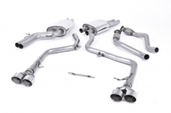 Catback výfuk Milltek Audi S4 B8.5 3.0 TFSI (12-16) - závodní verze Race - koncovky leštěné
