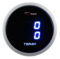 Přídavný budík Depo Racing Digital Blue LED - duální teplota vody / oleje