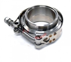 V-band set 95mm (3.75 palce) - spona + příruby s auto zámkem nerez