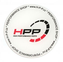 3D samolepka HPP kruhová bílá - průměr 60mm