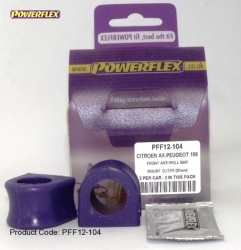 Silentbloky Powerflex Citroen AX Mk1/2 Front Anti Roll Bar Mount Outer (4)