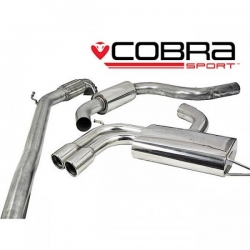 Turboback výfuk Cobra Sport Audi A3 8P 2.0 TFSI 2WD 3/5dv. (04-12) - verze s rezonátorem a náhradou katalyzátoru