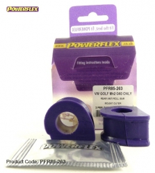 Silentbloky Powerflex VW Golf 2 4WD vč. G60/Rallye/Country Rear Anti Roll Bar Inner Bush 18,5mm (9)