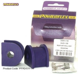 Silentbloky Powerflex Audi S3 8L 4WD (99-03) Rear Anti Roll Bar Mounting 14mm (6)