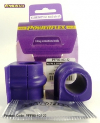 Silentbloky Powerflex Opel Calibra 4WD / Cavalier 4WD / Vectra A (89-95) Front Anti Roll Bar Mount 22mm (3)