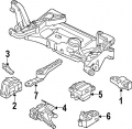 Držák motoru pravý Vibra-Technics VW Golf 5/6 / Jetta 5 / Bora 2.0 TFSi - silniční