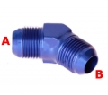 Spojovací fitinka koleno 45° D-08 (AN8) 3/4"x16-UNF - D-08 (AN8) 3/4"x16-UNF samec-samec