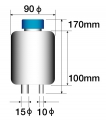 Power Steering Reservoir Tank - 2x vývod