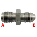 Propojovací adaptér rovný D-03 (AN3) 3/8x24-UNF - M10 x 1,0 - samec - nerezový