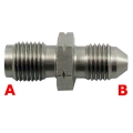 Propojovací adaptér rovný D-03 (AN3) 3/8x24-UNF - M12 x 1,5 - samec - nerezový