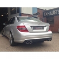 Zadní tlumič výfuku Cobra Sport Mercedes W204 C200/C220/C250 Diesel (07-13) - koncovky Quad