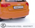 Catback výfuk Simons Audi A3 8PA 2WD Sportback 1.4/2.0 TFSi (04-13) - homologace