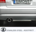 Catback výfuk Simons Audi A3 8P 2WD 1.4TSi/2.0 TFSi (03-13) - homologace
