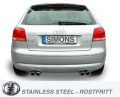 Catback výfuk Simons Audi A3 8P 2WD 1.4TSi/2.0 TFSi (03-13) - homologace