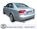 Koncové tlumiče výfuku Simons Audi A4 B7 FWD Sedan/Avant 1.8T/2.0TFSi (05-08) - homologace