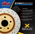 Brzdové kotouče DBA na Nissan 350Z 3.5 V6 (Track model) Brembo dvoupístové brzdiče (03-) - zadní DBA4601X