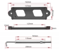 Upevňovací kit na držák baterie Honda Civic / CRX / Integra / S2000 - modrý