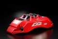 Přední brzdový kit D2 Racing pro Hyundai Coupe (02-08), 8-pístkové brzdiče verze Sport, plovoucí kotouče 356x32mm